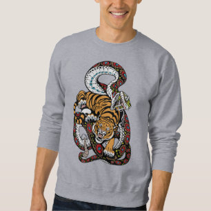 Sudadera Batalla Épica: Arte del Tigre vs. la Serpiente