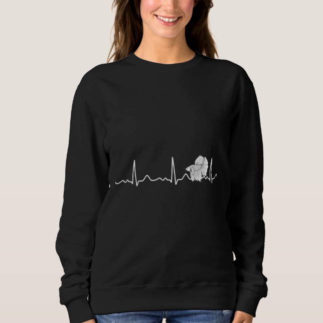 Sudadera Batalla Fish Heartbeat Line Pulso Ekg (Anverso)