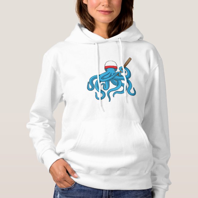 Sudadera Bate de béisbol pulpo de béisbol (Anverso)