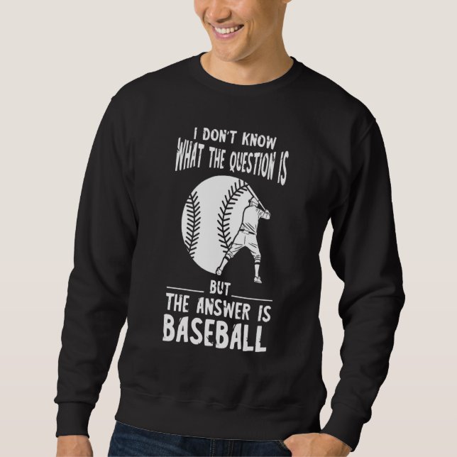 Sudadera Bateo de béisbol que no conozco la cuestión de Béi (Anverso)