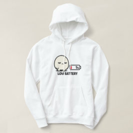 Sudadera Batería Baja 1% - Minimalista Personaje Adorable C