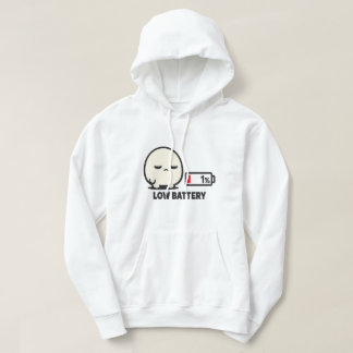 Sudadera Batería Baja 1% - Minimalista Personaje Adorable C