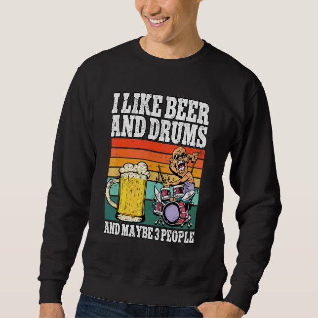 Sudadera Batería Baterista (Anverso)