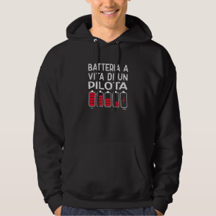 Sudadera Batería de por vida de un piloto divertido dibujo