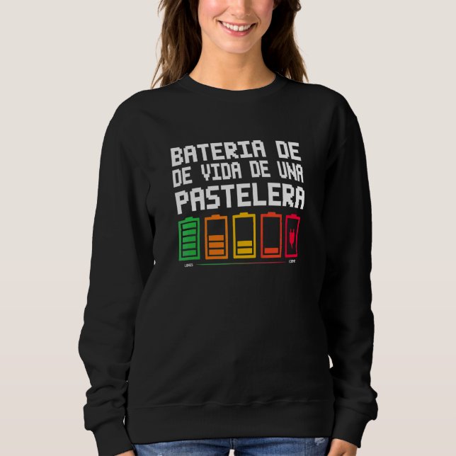 Sudadera Batería De Vida De Una Pastelera (Anverso)