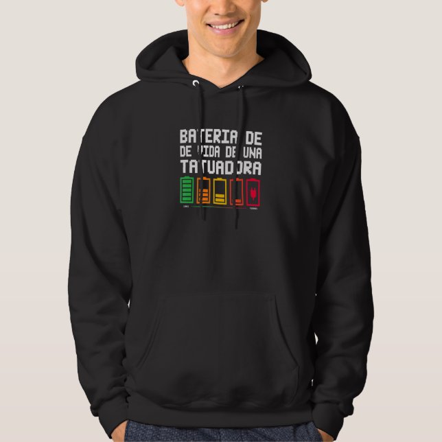 Sudadera Batería De Vida De Una Tatuadora (Anverso)