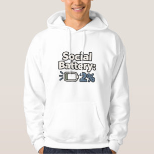 Sudadera Batería Social: 2% Introvertido Divertido Social