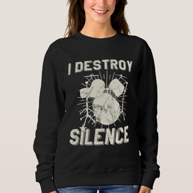 Sudadera Baterista de I Destroy Silence (Anverso)