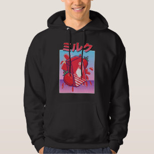 Sudadera Batido De Fresa Estético Vaporwave 90s Japón