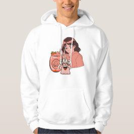 Sudadera Batido de Fresa Kawaii y Chica de Anime con Signo 