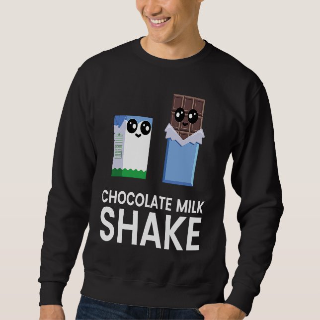 Sudadera Batido de Leche de Chocolate  Comida  Gráfico de C (Anverso)