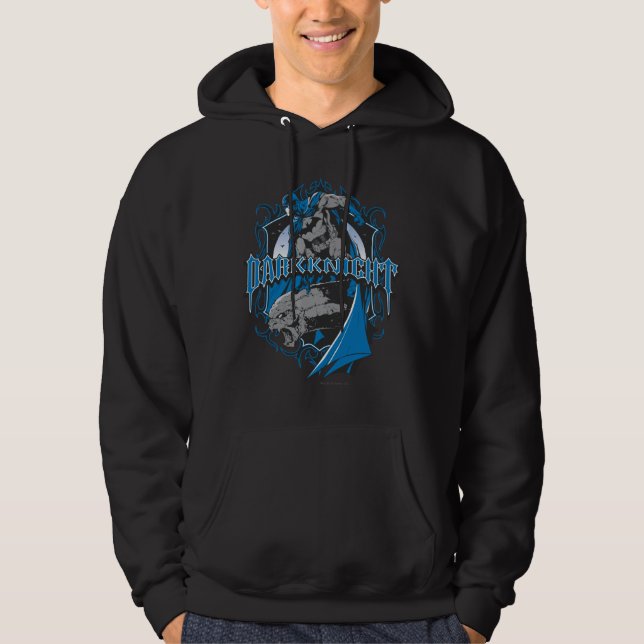 Sudadera Batman Dark Knight | Logo Gris Azul (Anverso)