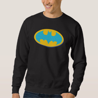 Sudadera Batman | Símbolo de franjas cian