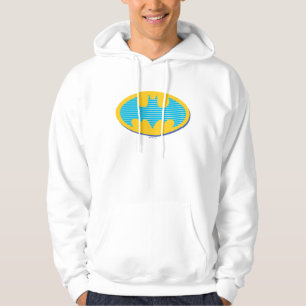Sudadera Batman Símbolo de franjas cian