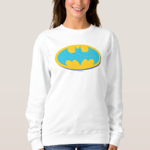 Sudadera Batman Símbolo de franjas cian