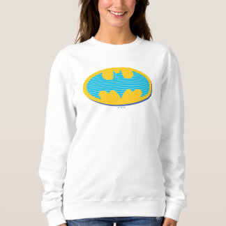 Sudadera Batman | Símbolo de franjas cian
