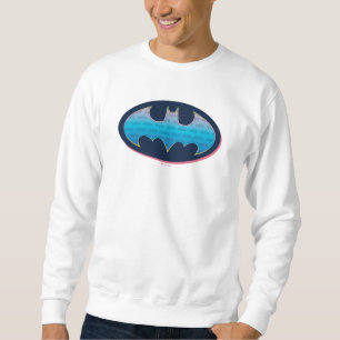 Sudadera Batman Símbolo rosa y azul