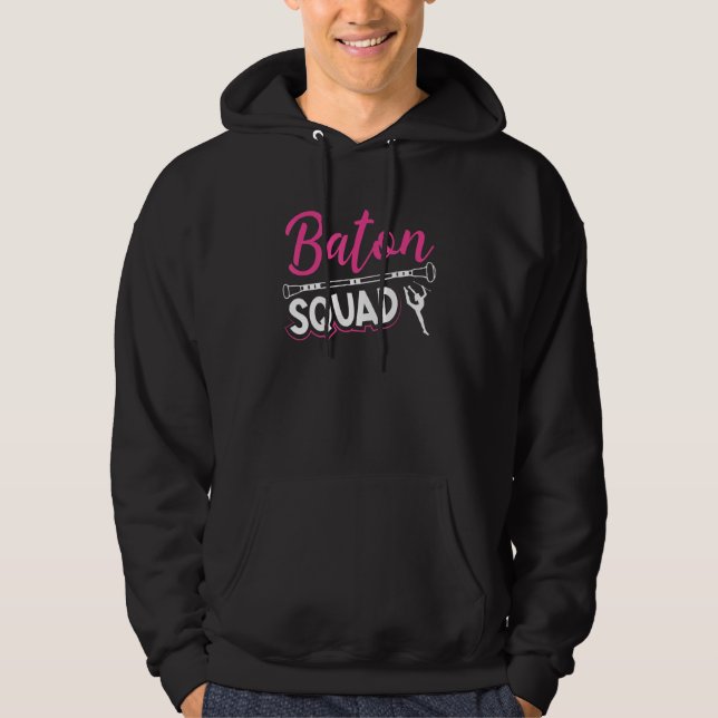 Sudadera Baton Squad Twirling For Competitive Twirler Fans (Anverso)