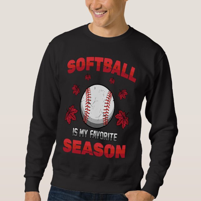 Sudadera Batter  Softball Is My Favorite Season  Fall  Pitc (Anverso)