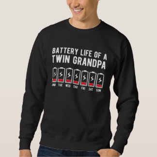 Sudadera Battery Life Of A Twin Grandpa Of Twins Twin Grand