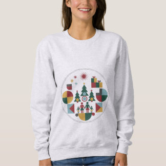 Sudadera Bauhaus Christmas Family Tee - Modern Geometric 