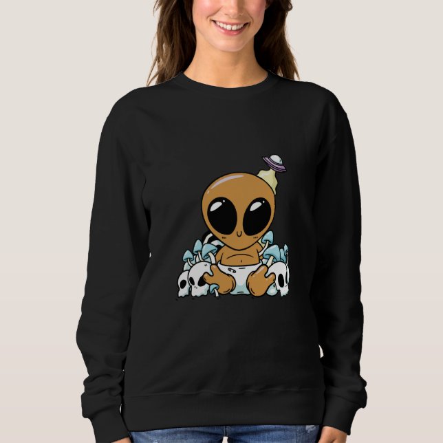Sudadera bay alien space aliens cute ufo (Anverso)