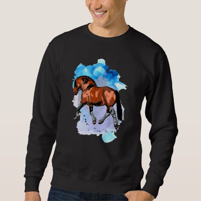 Sudadera Bay Draft Horse Watercolor (Anverso)