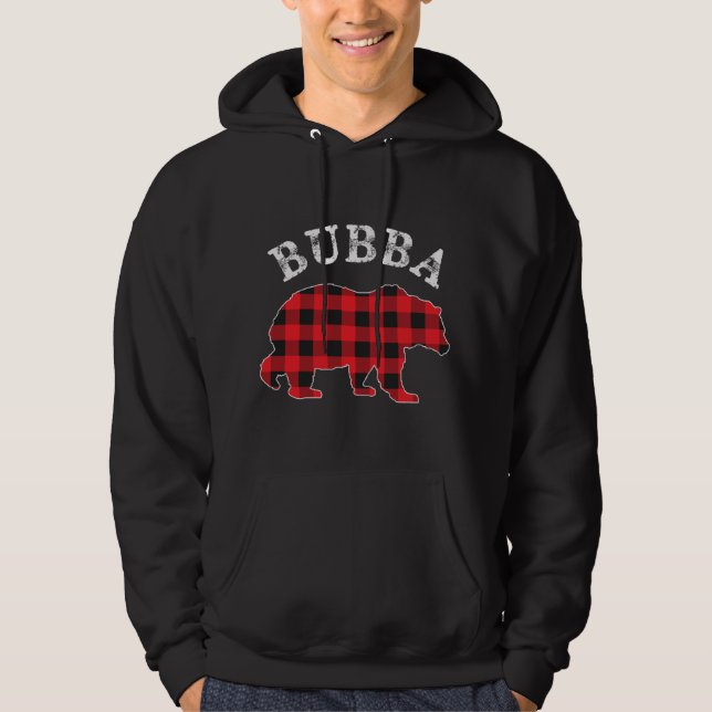 Sudadera BBBA Bear RED Búfalo negro colocado Mama Checkerbo (Anverso)
