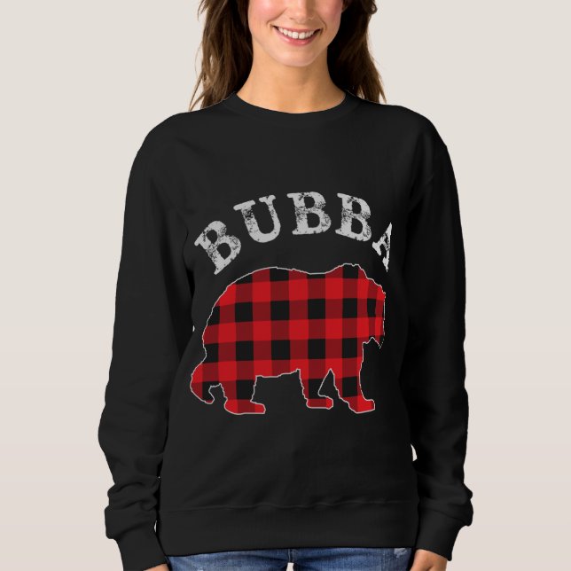 Sudadera BBBA Bear RED Búfalo negro colocado Mama Checkerbo (Anverso)