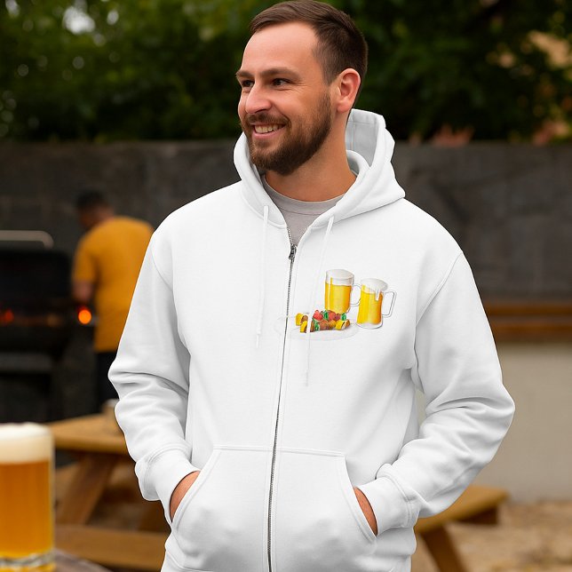 Sudadera BBQ Skewewewers y Beer Summer Cooking (Subido por el creador)