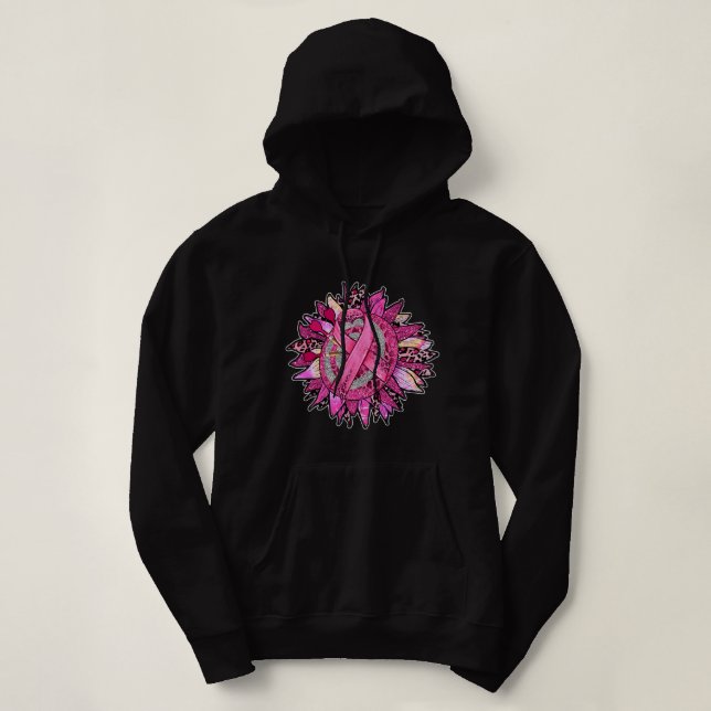 Sudadera BC Leopard Pink Out Darts Abordan El Cáncer De Mam (Diseño del anverso)