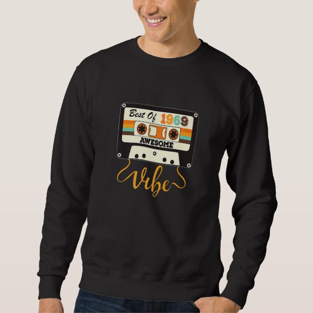 Sudadera Bday de 53 Años Mejor De Cinta Cassette De 1969 53 (Anverso)