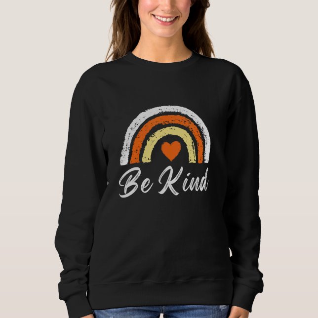 Sudadera Be Kind Cute Graphic Rainbow Womens mens Kids Girl (Anverso)