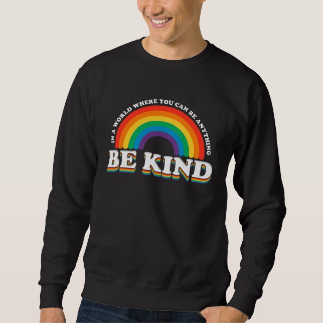 Sudadera Be Kind Gay Pride Rainbow Lgtb (Anverso)