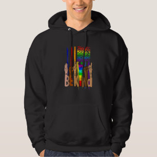 Sudadera Be Kind Language American Flag Lgbt Gay Les P