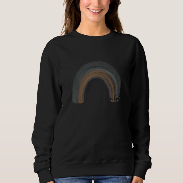 Sudadera Be Kind Retro Boho Rainbow Kindness Inspirador (Anverso)