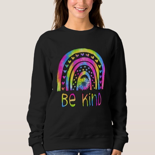 Sudadera Be Kind Tie Dye Rainbow Choose Kindness Autism Awa (Anverso)