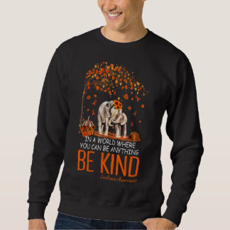 Sudadera Be Kind Tree Elephant Naranja Leukemia Awareness A
