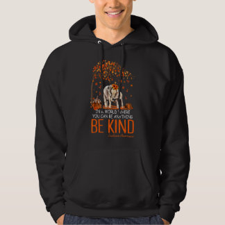 Sudadera Be Kind Tree Elephant Naranja Leukemia Awareness A