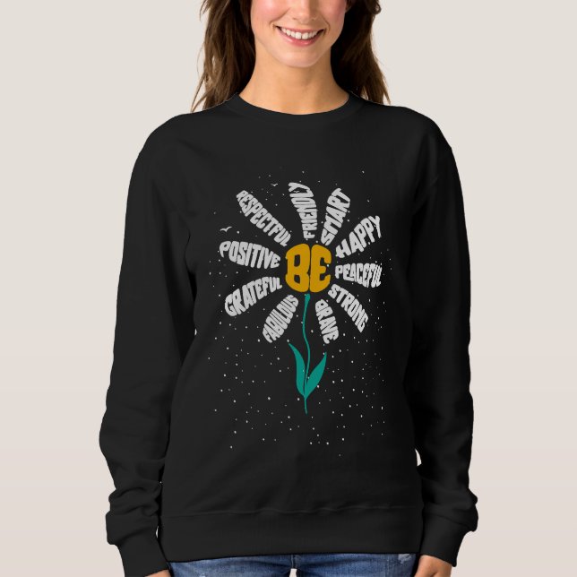 Sudadera Be Kind  Women Cute Inspirational Teacher Graphic (Anverso)