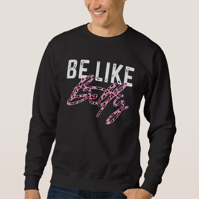 Sudadera Be Like Be.Ttys Para Hombres Mujeres Pink Leopard  (Anverso)