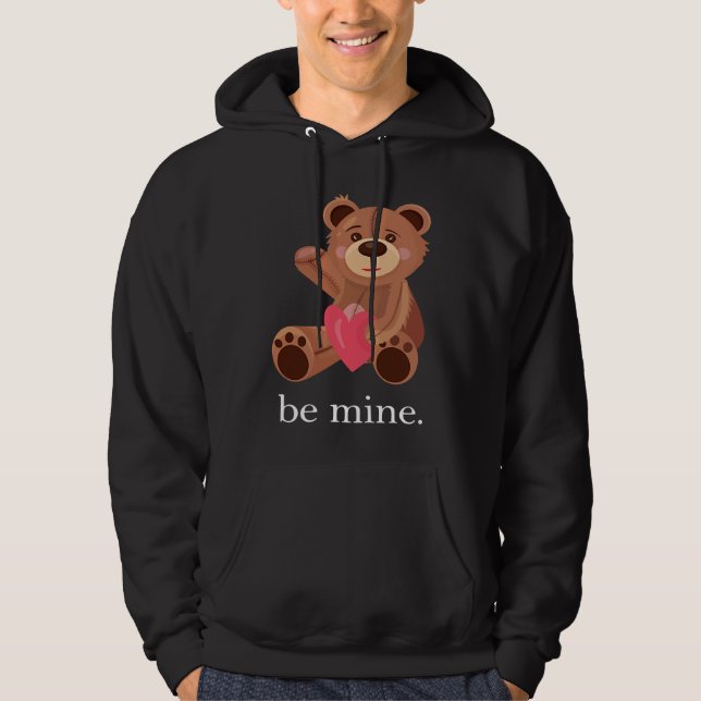Sudadera Be Mine Lovely Bear Valentine's Day Heart Love Rel (Anverso)