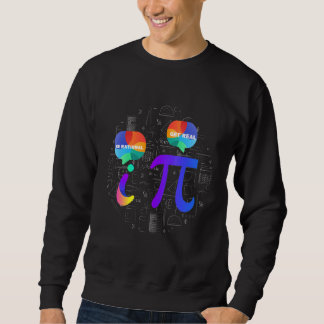 Sudadera Be Rational Math Humor Pi and i Talking