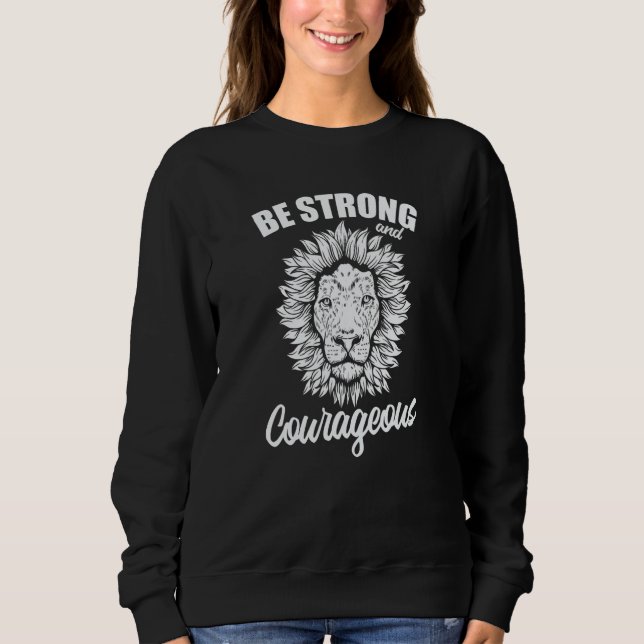 Sudadera Be Strong Coweageous Africa Lion Predator (Anverso)