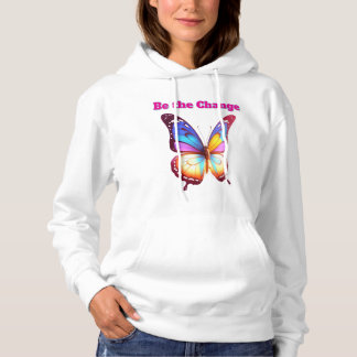 Sudadera Be the Change - Inspirerende Vlinder Illustratie