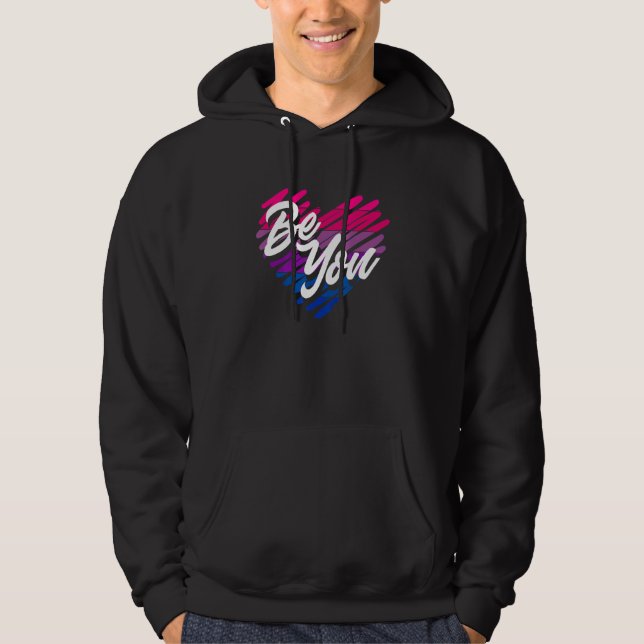 Sudadera Be You Funny Bi Pride Flag Bisexual (Anverso)