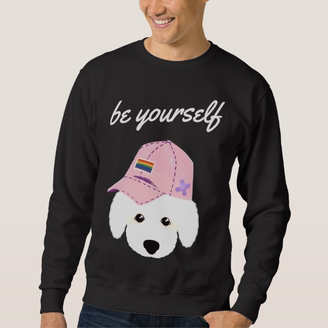 Sudadera Be Yourself Rainbow Gorra Poodle (Anverso)