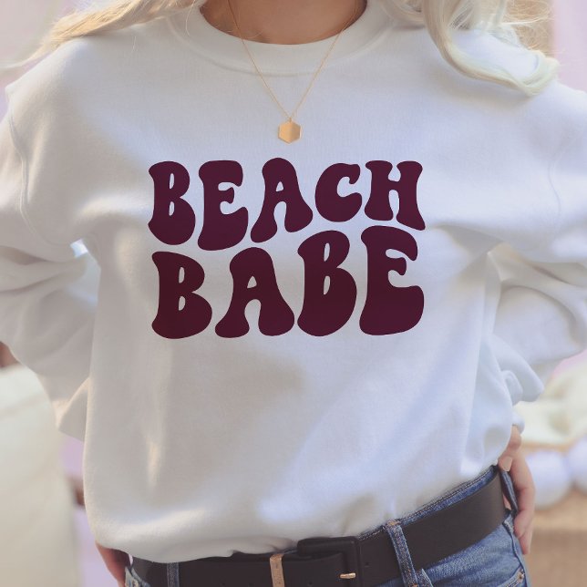 Sudadera Beach Babe Burgundy Fiesta de Bachelorette (Subido por el creador)