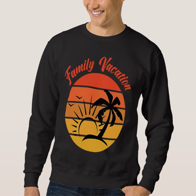 Sudadera Beach Family Vacation Palms Sunset Holiday Matchin (Anverso)