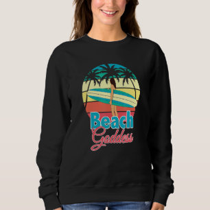 Sudadera Beach Goddess Surfer Summer Ocean Palm Trees Beach